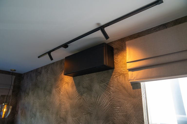 Design airco close-up in woonkamer